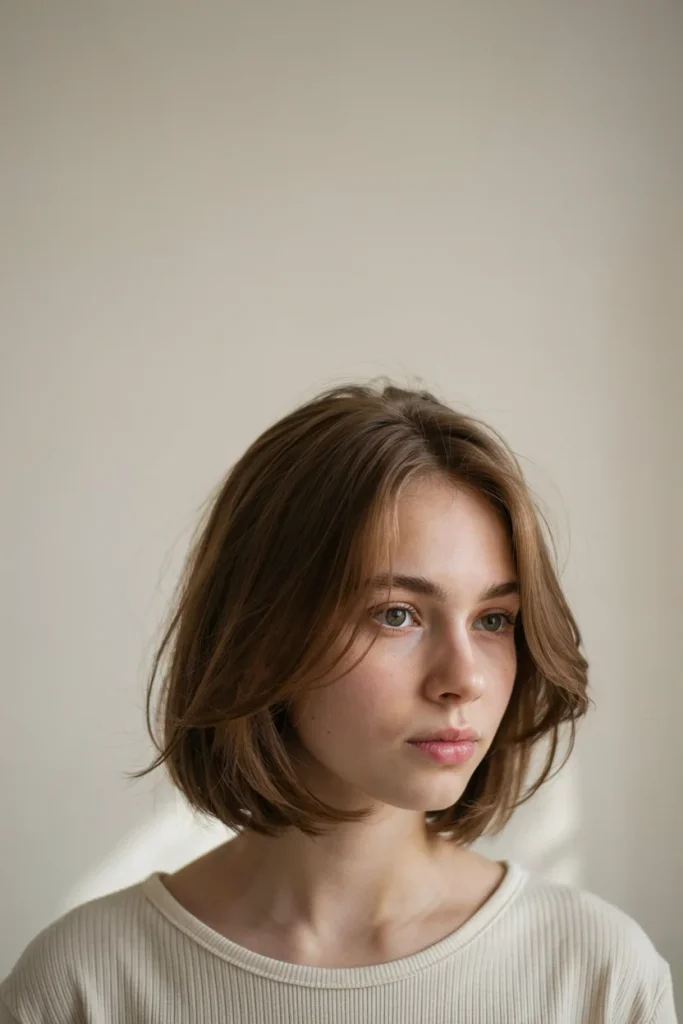 short layered cut with face framing pieces