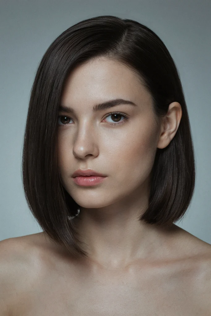  Fresh Blunt Bob IdeasSleek Blunt Bob with Deep Side Part