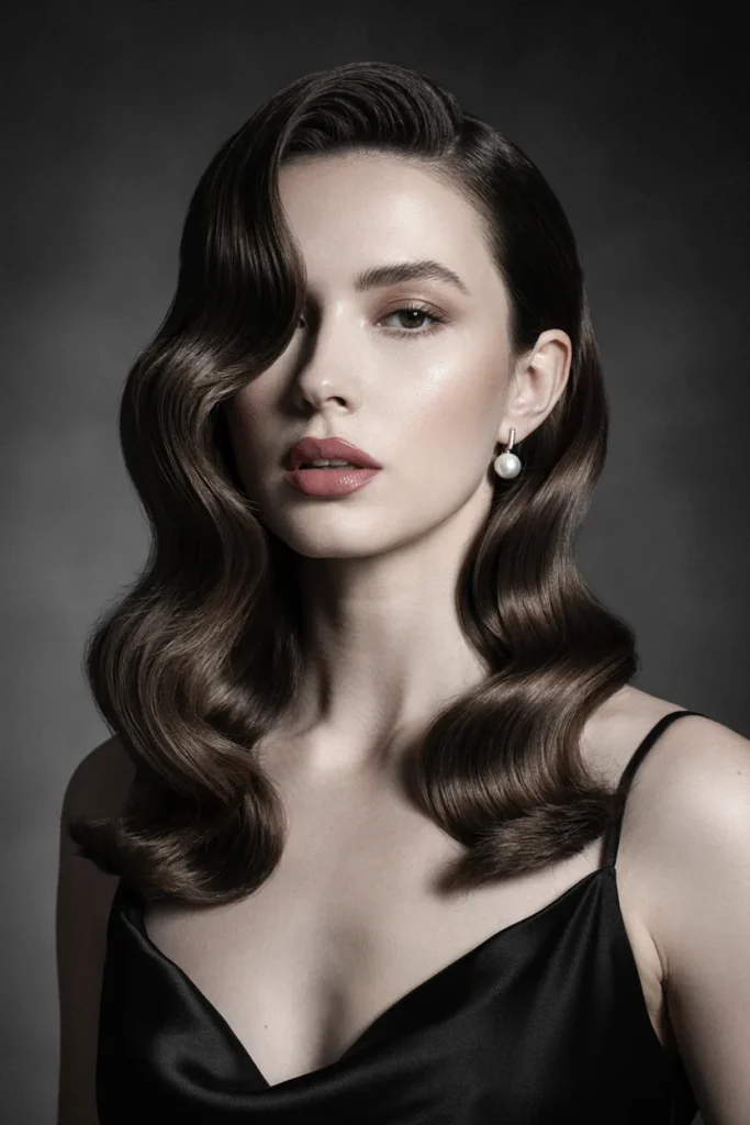 Sultry Open Hair with Deep Waves