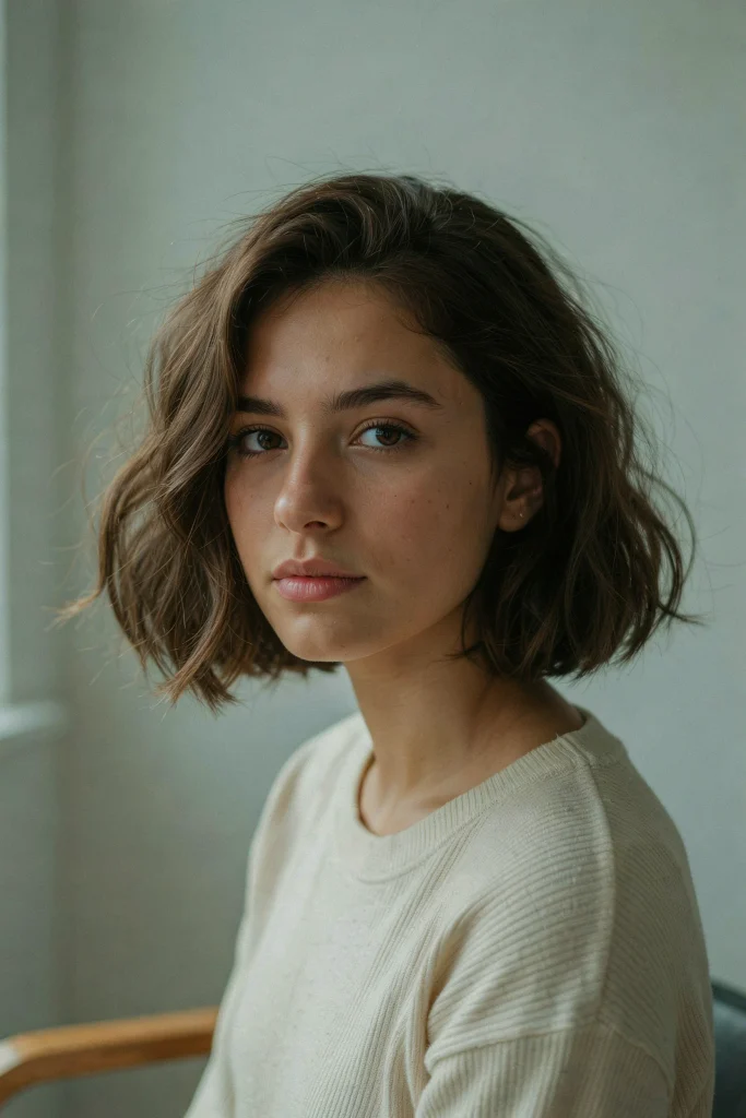 Textured Cloud Bob for Thick Hair