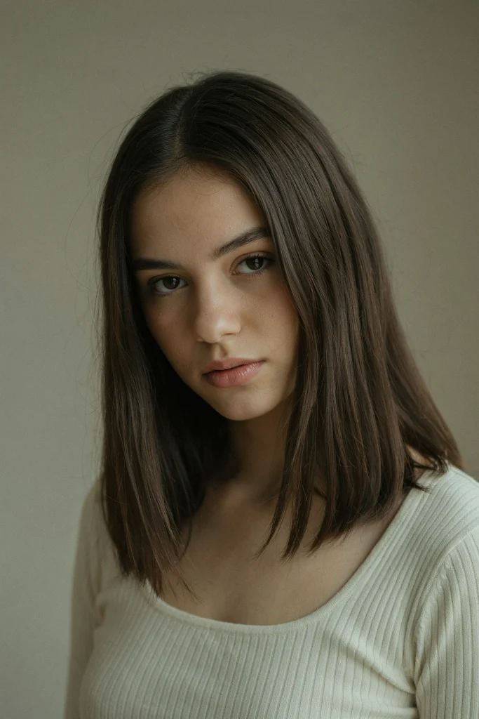 textured collarbone lob