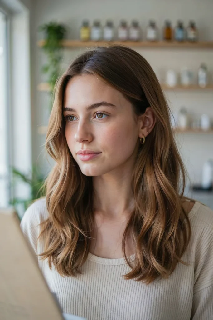 23 Open Hairstyles for a Cute Everyday Look textured lob with open waves