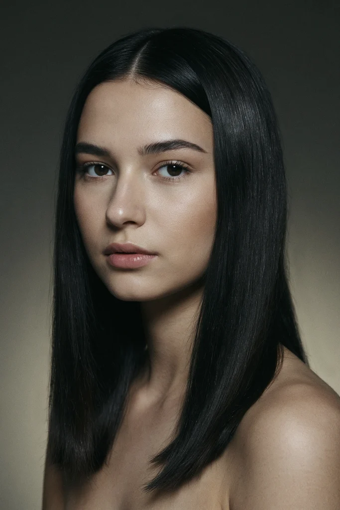  Two-Tone Glossy Straight Hair