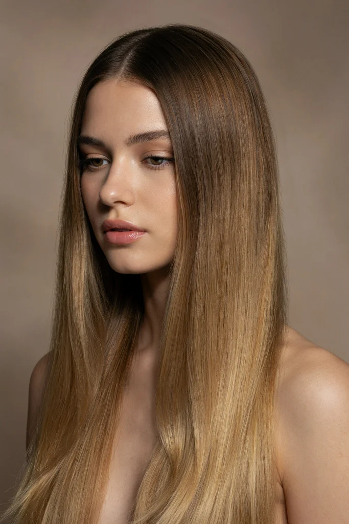 23 Glossy Straight Hair Looks That Shine Bright two tone glossy straight hair