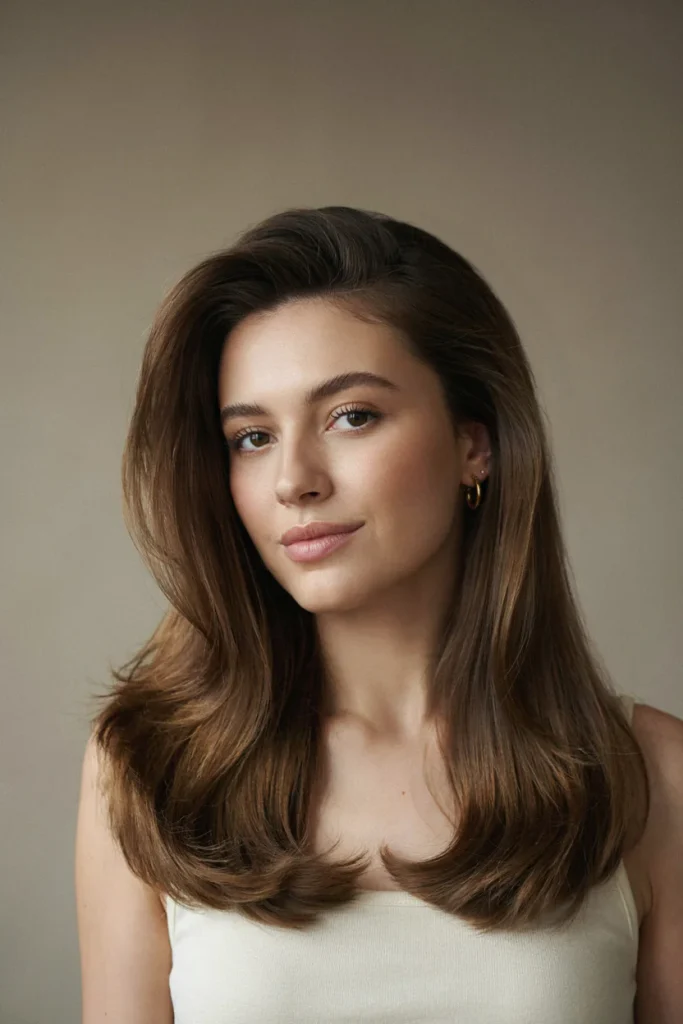  Voluminous Blow-Dried Open Hair