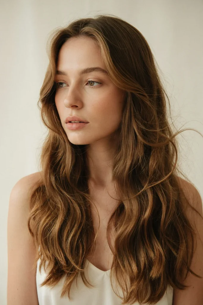 wavy open hair with loose curls