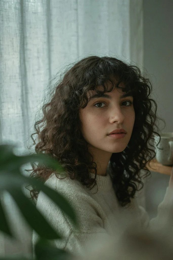 Wispy Butterfly Bangs for Curly Hair