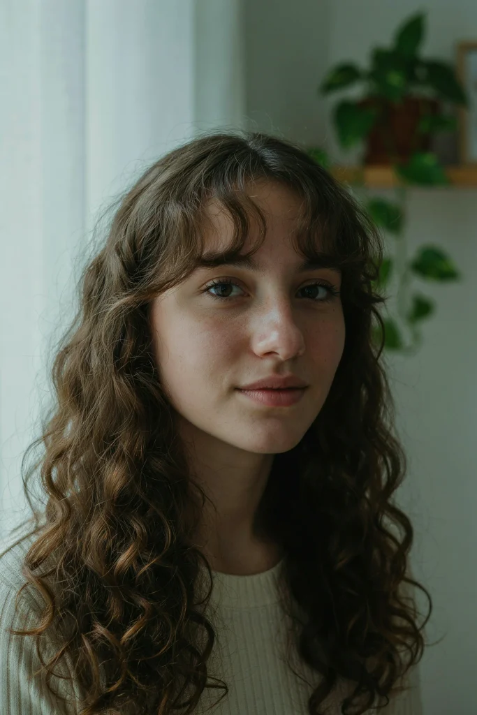 21 Wispy Butterfly Bangs That Frame Your Face Wispy Butterfly Bangs for Curly Hair