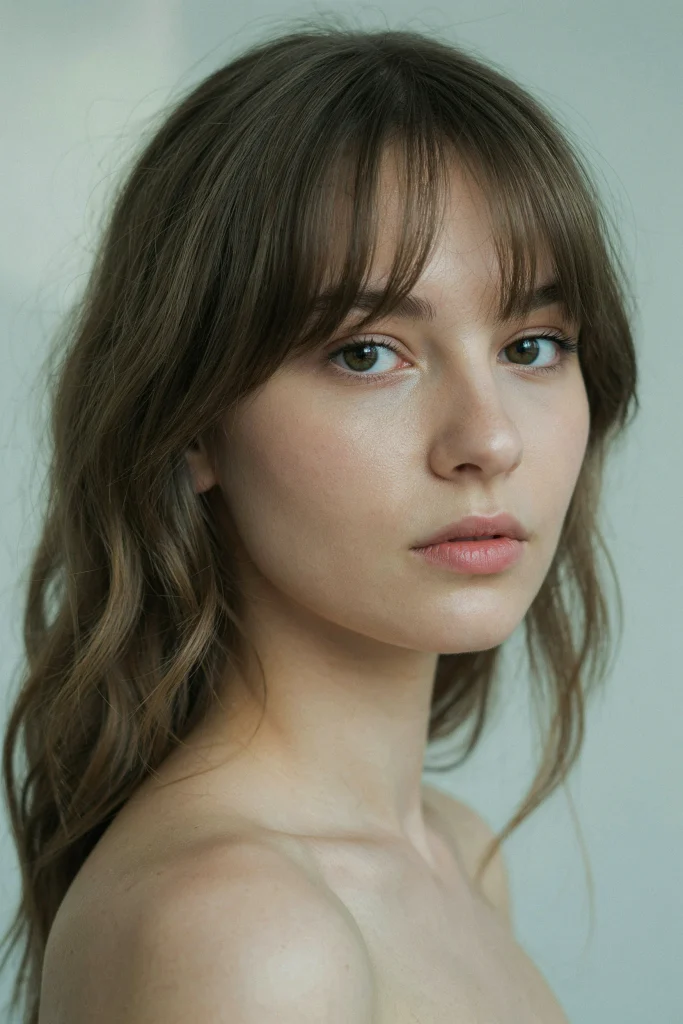  Wispy Butterfly Bangs for Round Faces