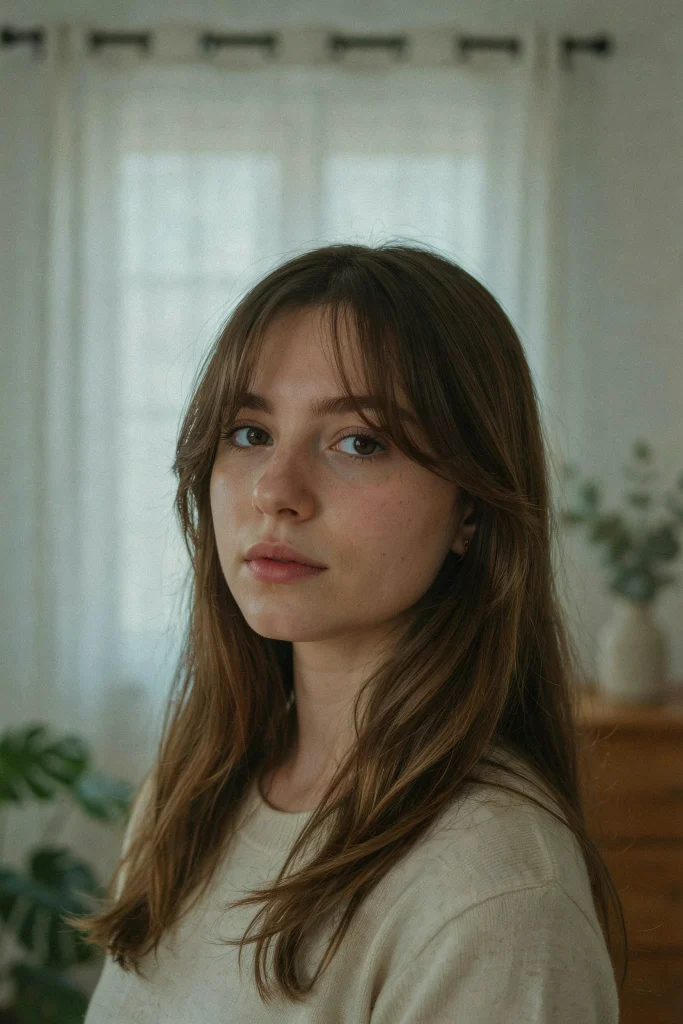21 Wispy Butterfly Bangs That Frame Your Face Wispy Butterfly Bangs for Round Faces