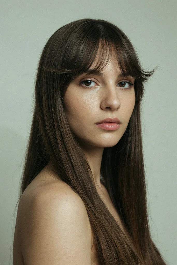 21 Wispy Butterfly Bangs That Frame Your Face Wispy Butterfly Bangs for Straight Hair