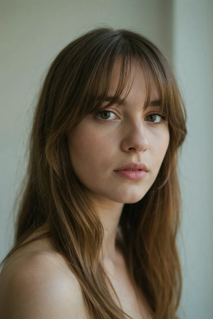  Wispy Butterfly Bangs with Highlights