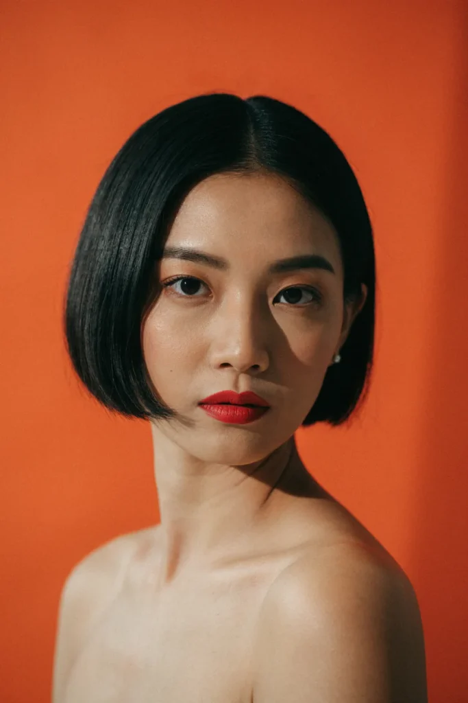 Micro Blunt Bob with Side Part